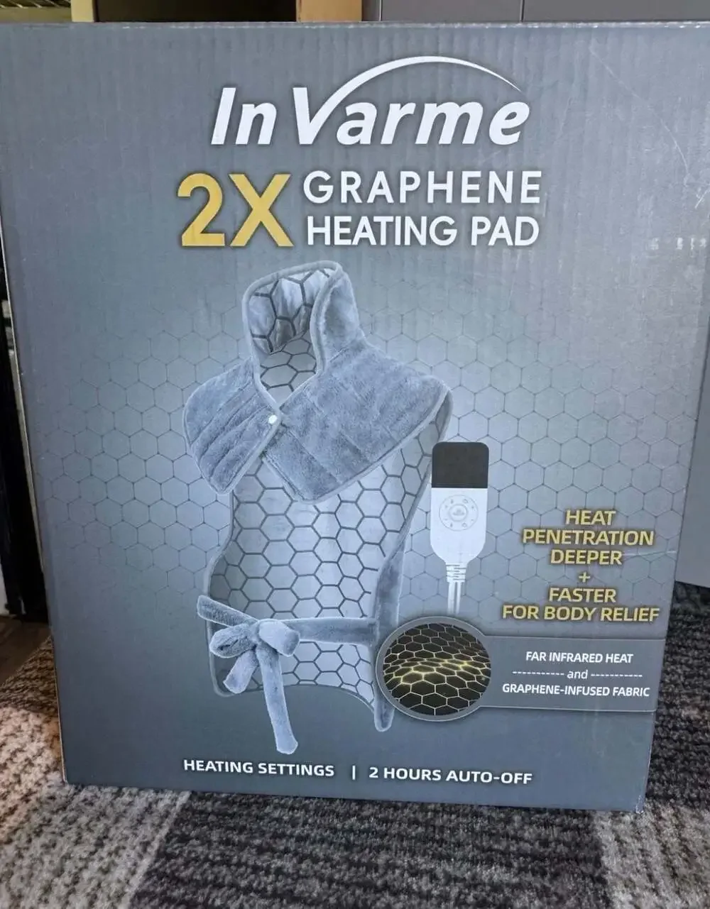 InVarme 2X Graphene Heating Pad for Neck, Shoulder, and Back